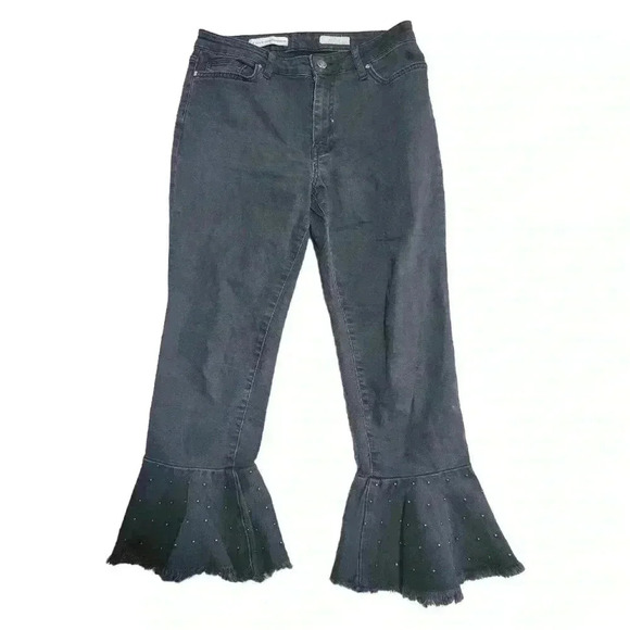 Anthropologie Pilcro and the Letterpress High Rise Black Denim Firework Jeans - Picture 2 of 5